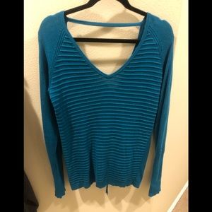 Calia by Carrie Underwood, teal blue sweater.